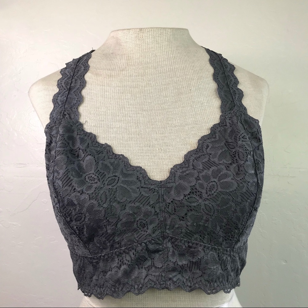 Felina Gray Lace Bralette